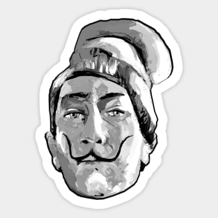 Black and white Salvador Dali art Sticker